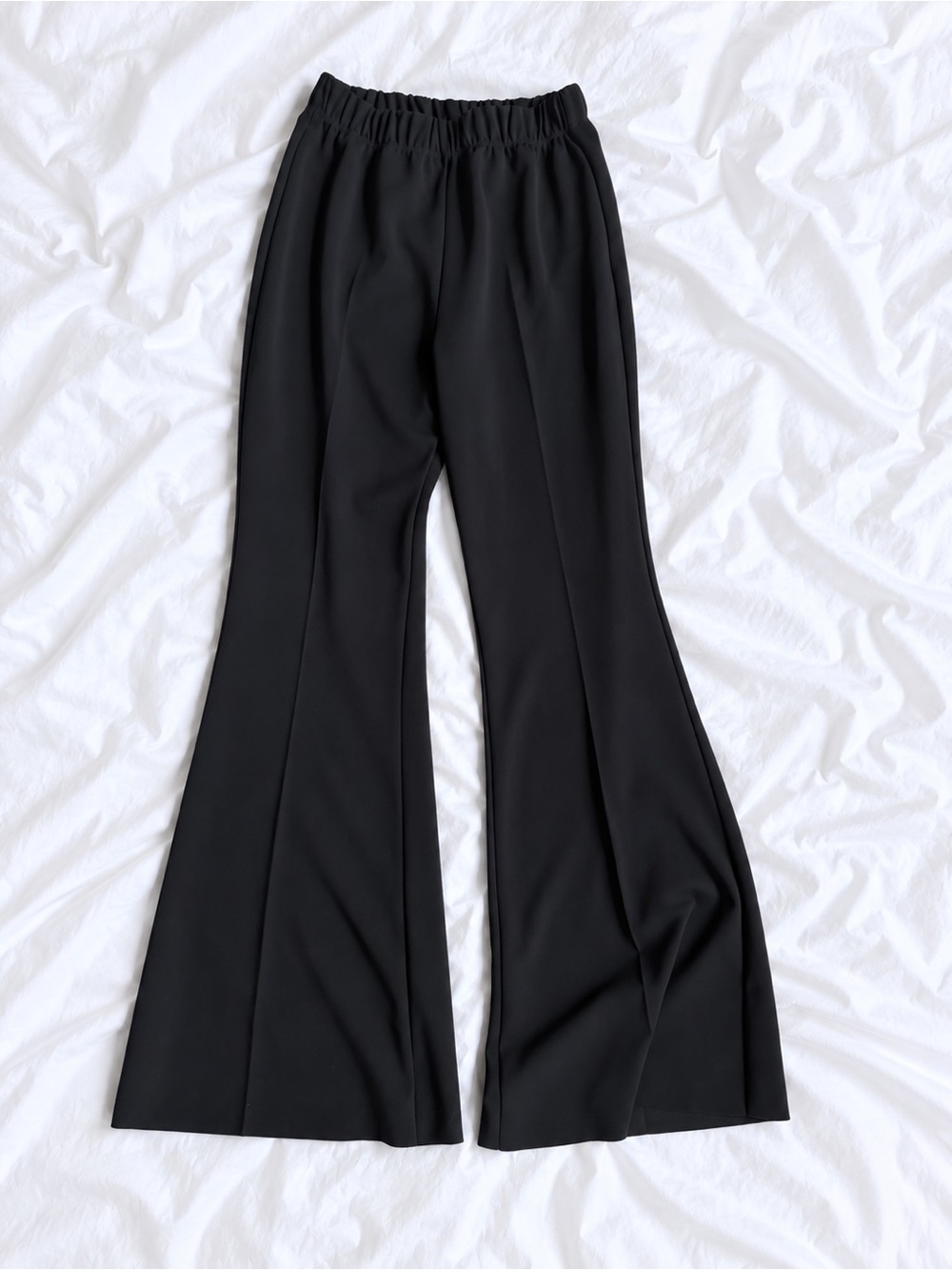 Vicolo Black Boot‑Cut Flare Pants with Pull‑On Waist